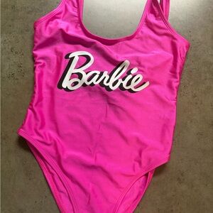 Barbie Hot Pink One-Piece Swimsuit with White Logo